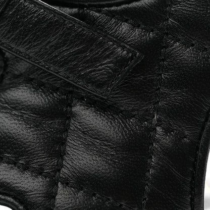 Chanel Lambskin Quilted Peep Toe Wedge Sandals 36.5 Black 13 of 19