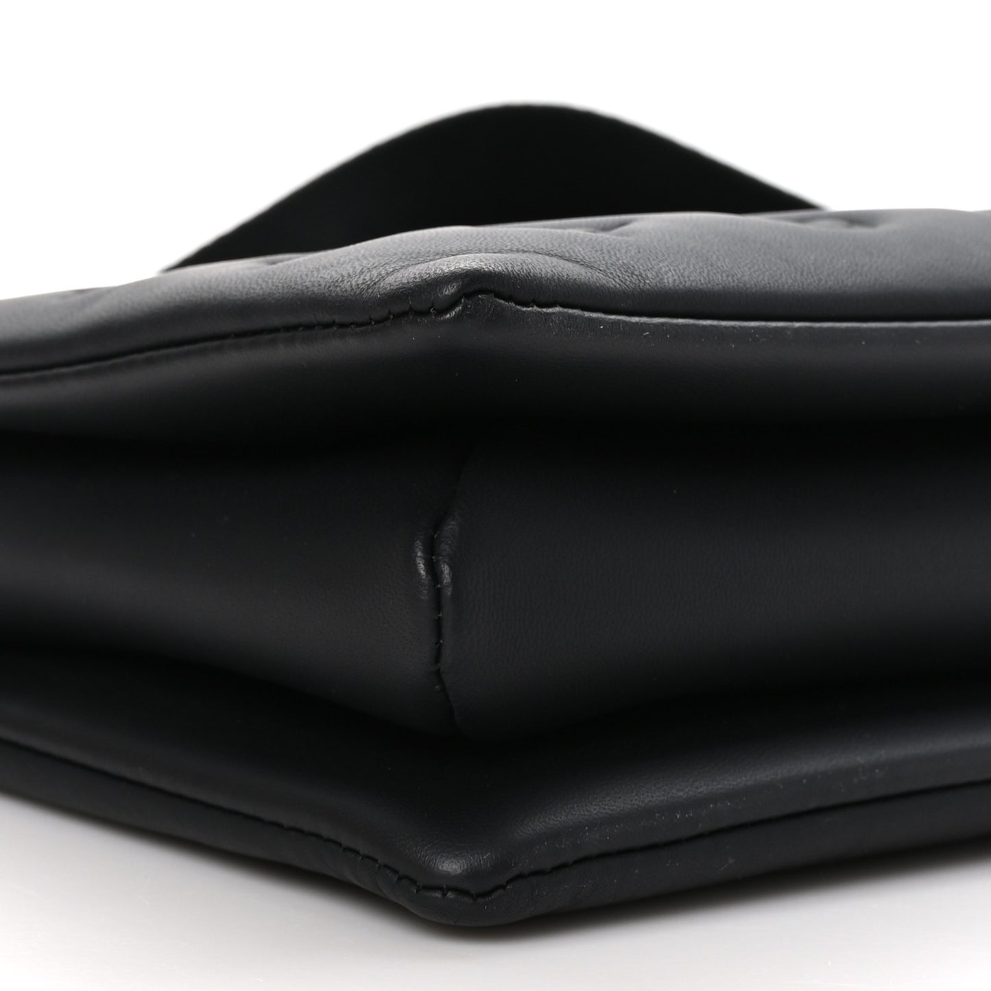 Matte Lambskin Embossed Monogram Black Out Coussin PM All Black