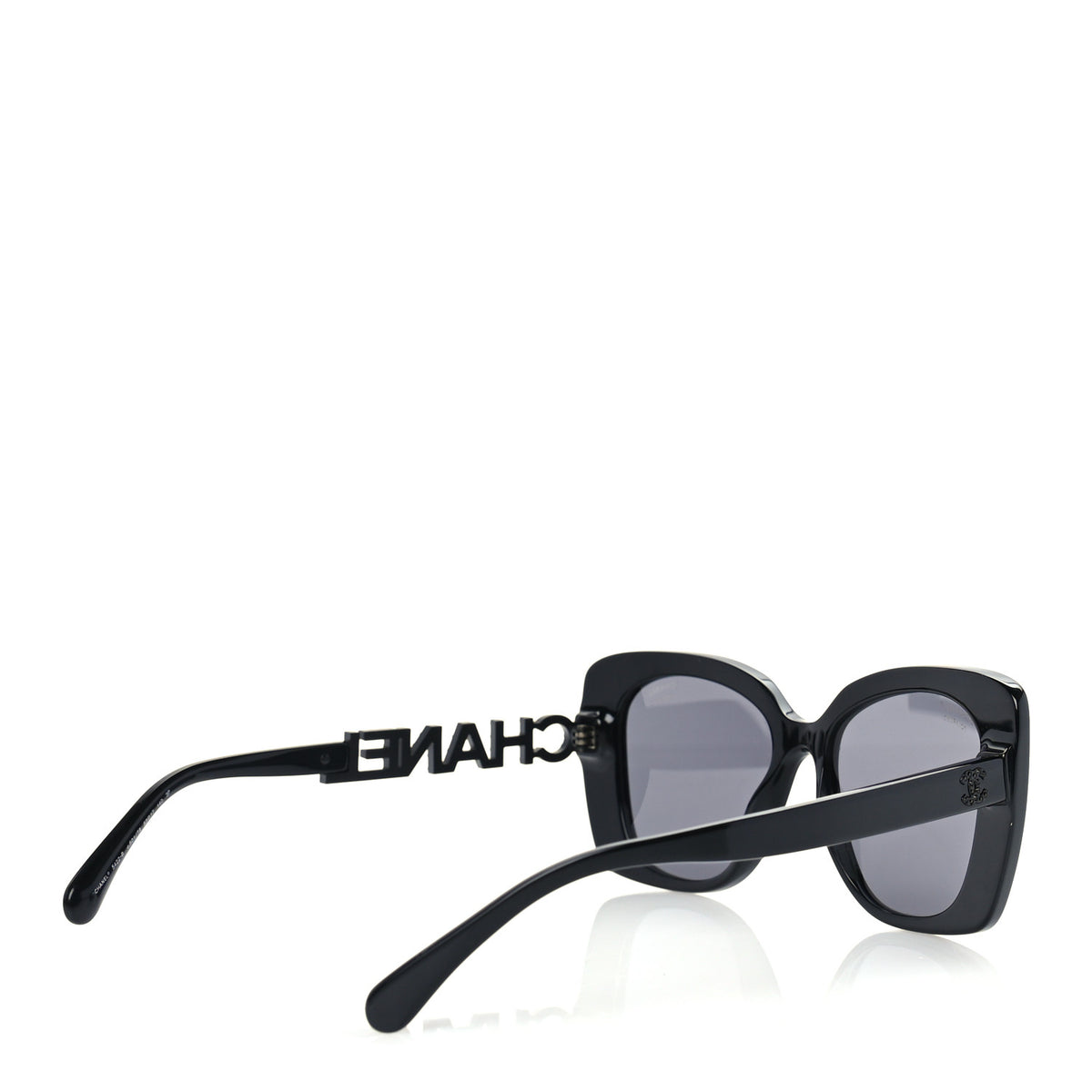 Chanel Acetate Strass Polarized Square Sunglasses 5422-B-A Black 4 of 7