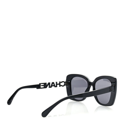 Chanel Acetate Strass Polarized Square Sunglasses 5422-B-A Black 4 of 7