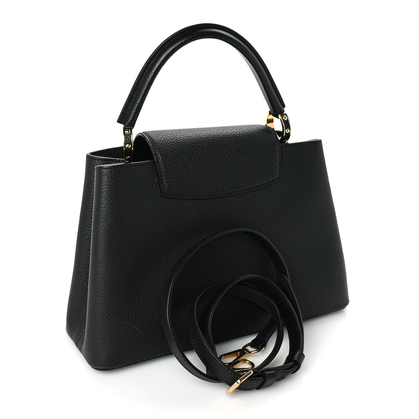 Taurillon Metallic Flowers Capucines PM Black