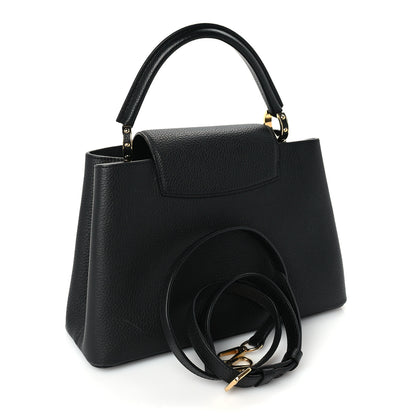 Louis Vuitton Taurillon Metallic Flowers Capucines PM Black 2 of 8