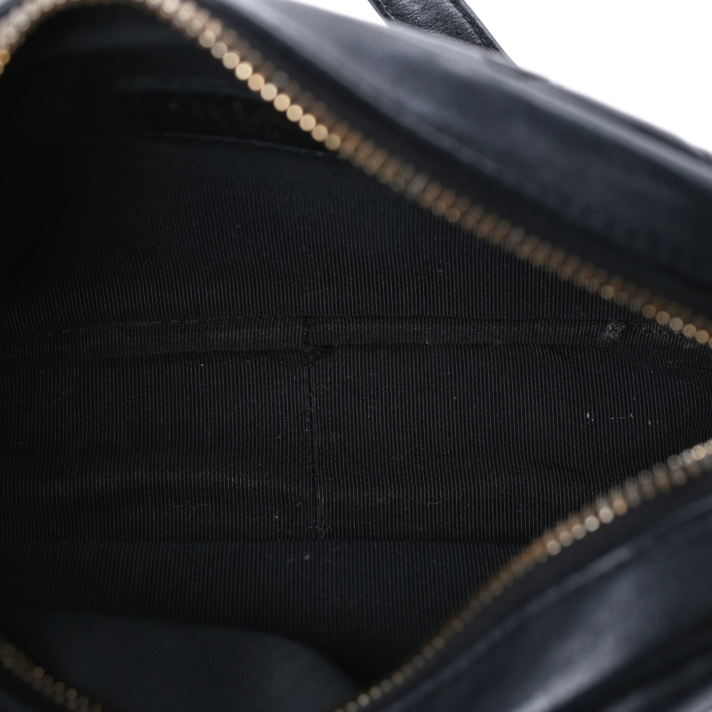 Lambskin Quilted Small Buckle Camera Case Bag  Black
