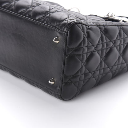 Christian Dior Lambskin Cannage Medium Lady Dior Black 7 of 10