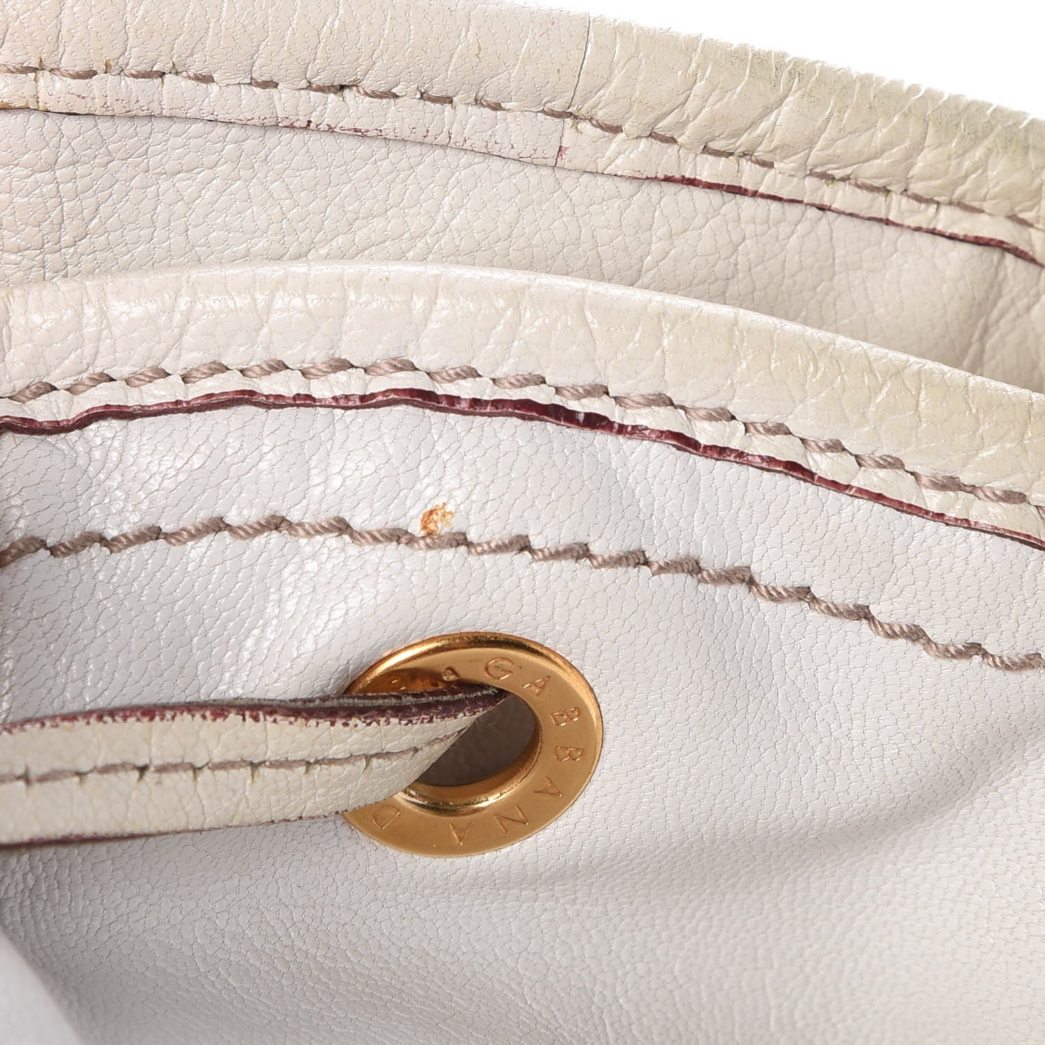 Dolce & Gabbana Calfskin Drawstring Bucket Shoulder Bag White 10 of 10