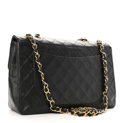 Chanel Lambskin Quilted XL Jumbo Single Flap Black 3 of 10