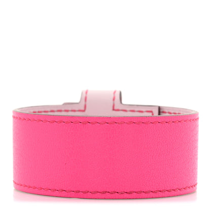 Hermes Chevre Mysore Small Kelly Twist Bracelet T2 Rose Pop 3 of 5