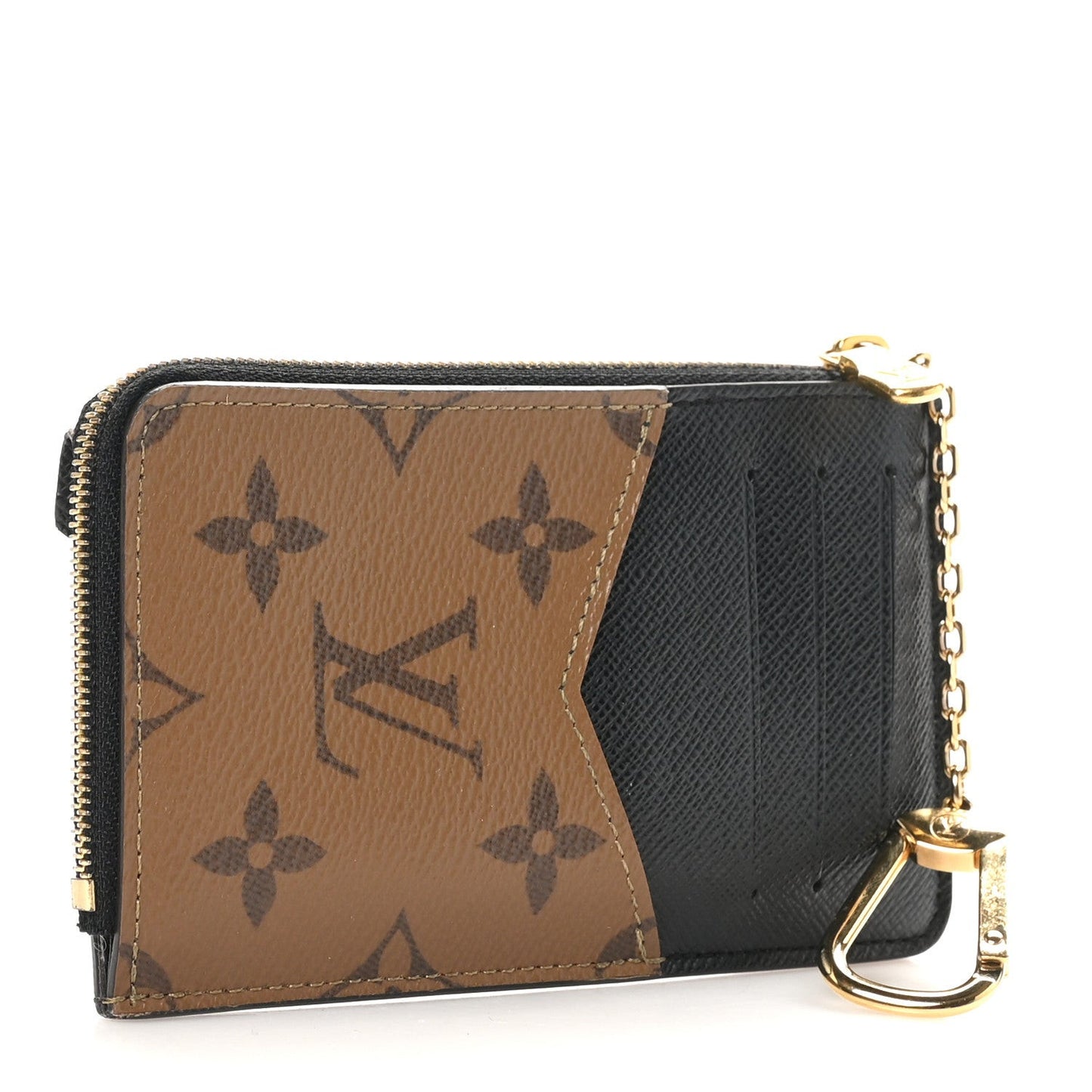 Reverse Monogram Recto Verso Card Holder Brown