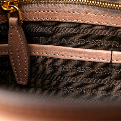 Prada Glace Calf Zippers Shoulder Bag Naturale 10 of 17