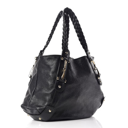 Gucci Guccissima Medium Pelham Shoulder Bag Black 3 of 12