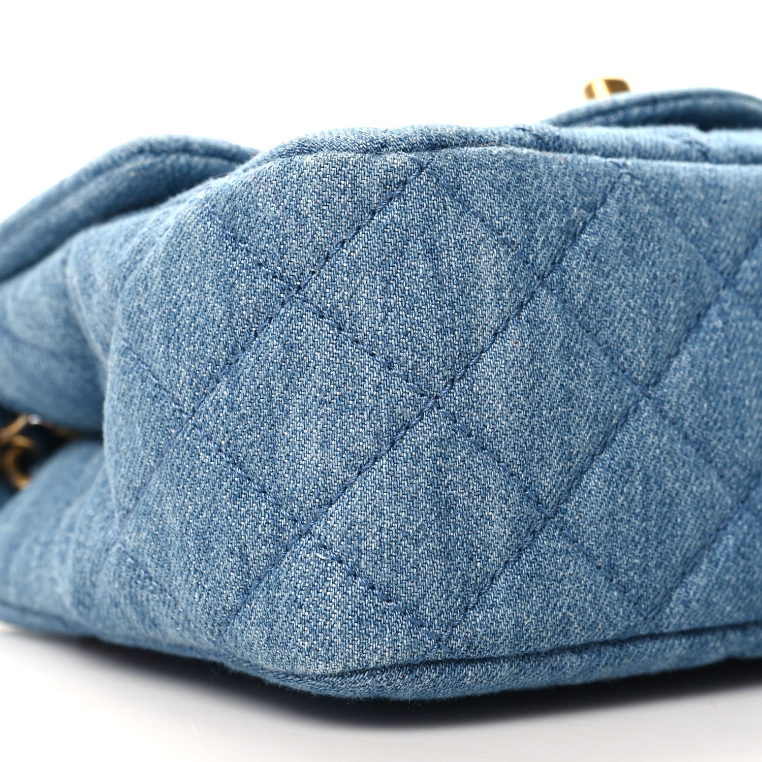 Chanel Denim Quilted Mini Pearl Crush Flap Blue 9 of 11