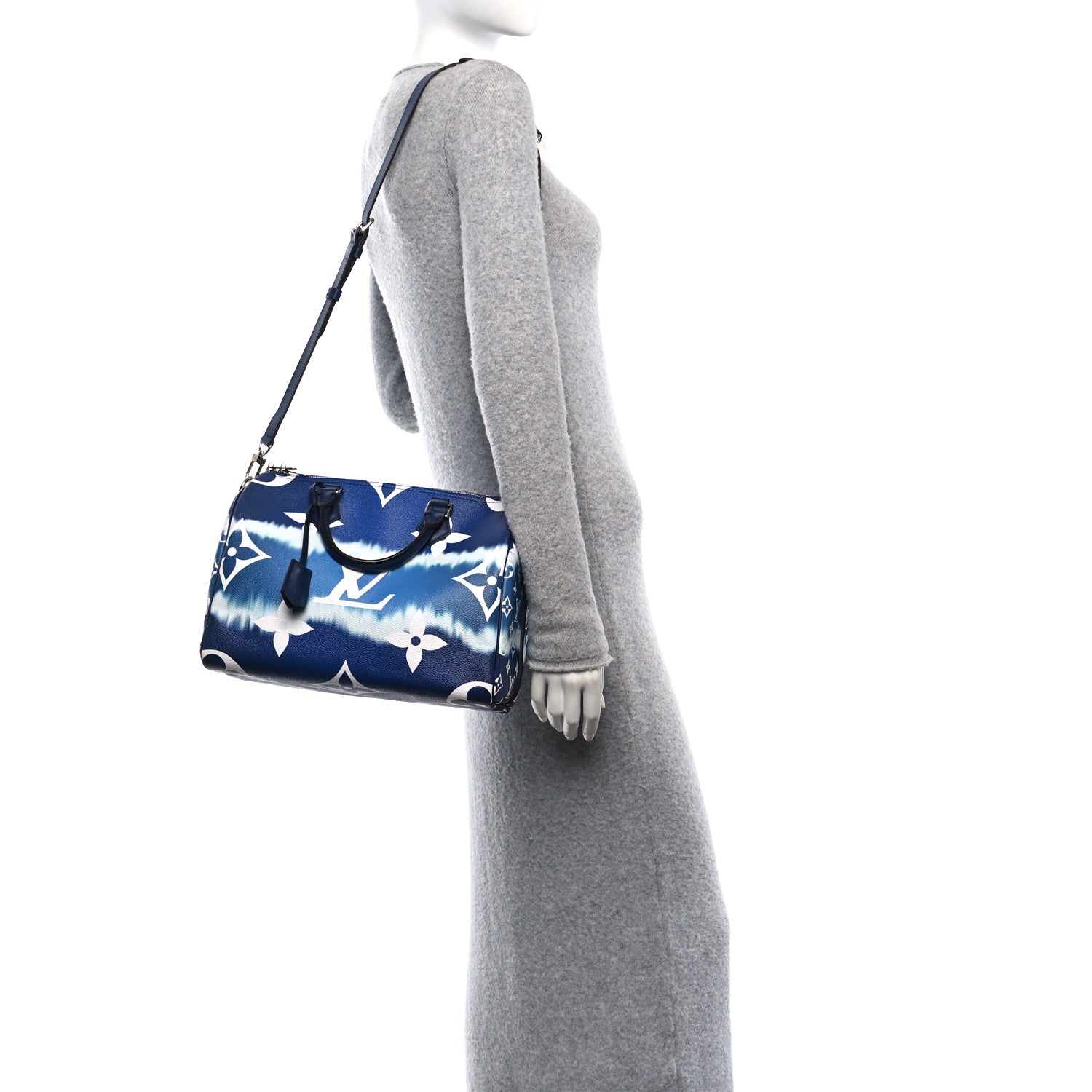 Louis Vuitton Monogram Escale Speedy Bandouliere 30 Blue 2 of 9