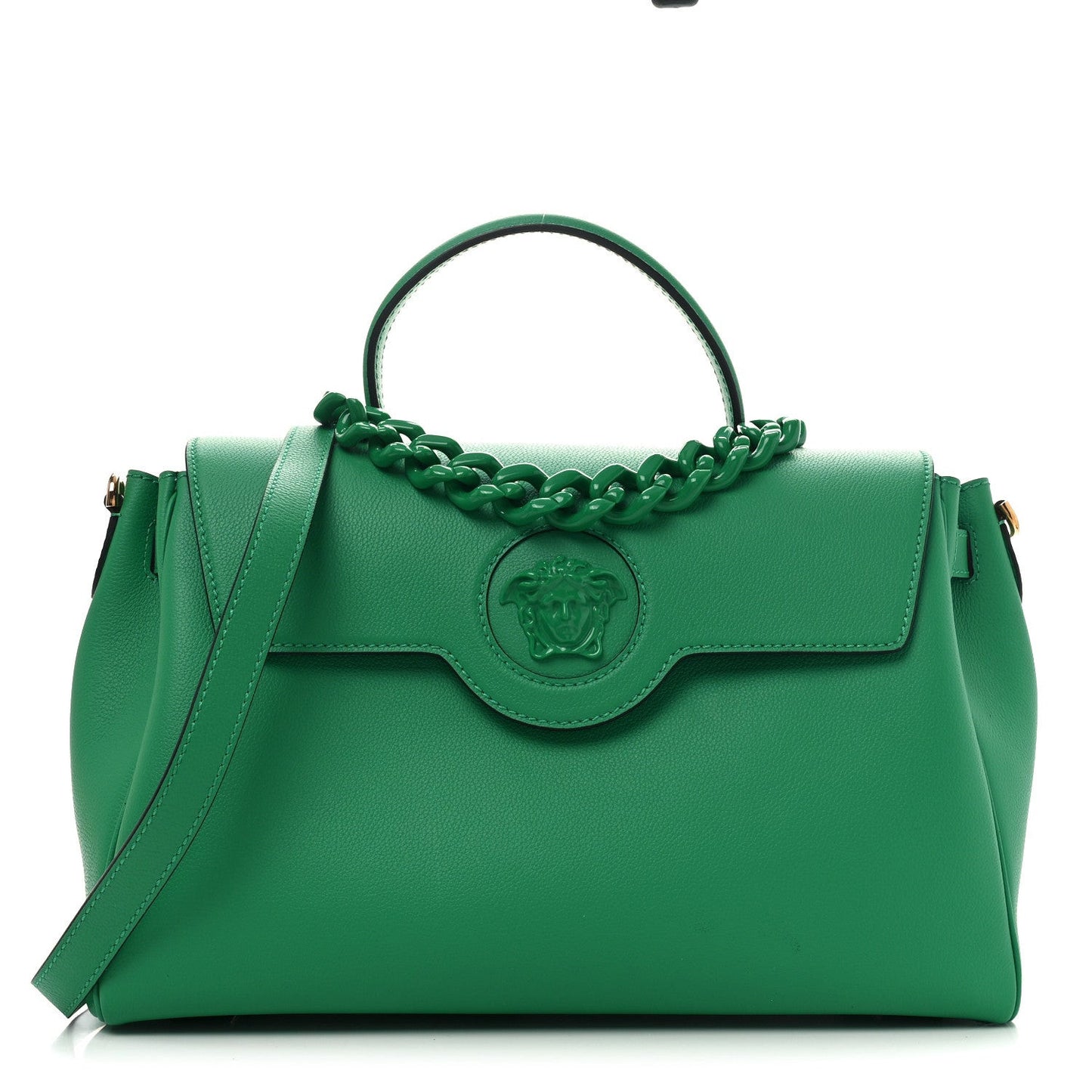 Calfskin Large La Medusa Bag Green