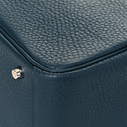 Hermes Taurillon Clemence Mini Lindy 20 Vert Cypress 11 of 12