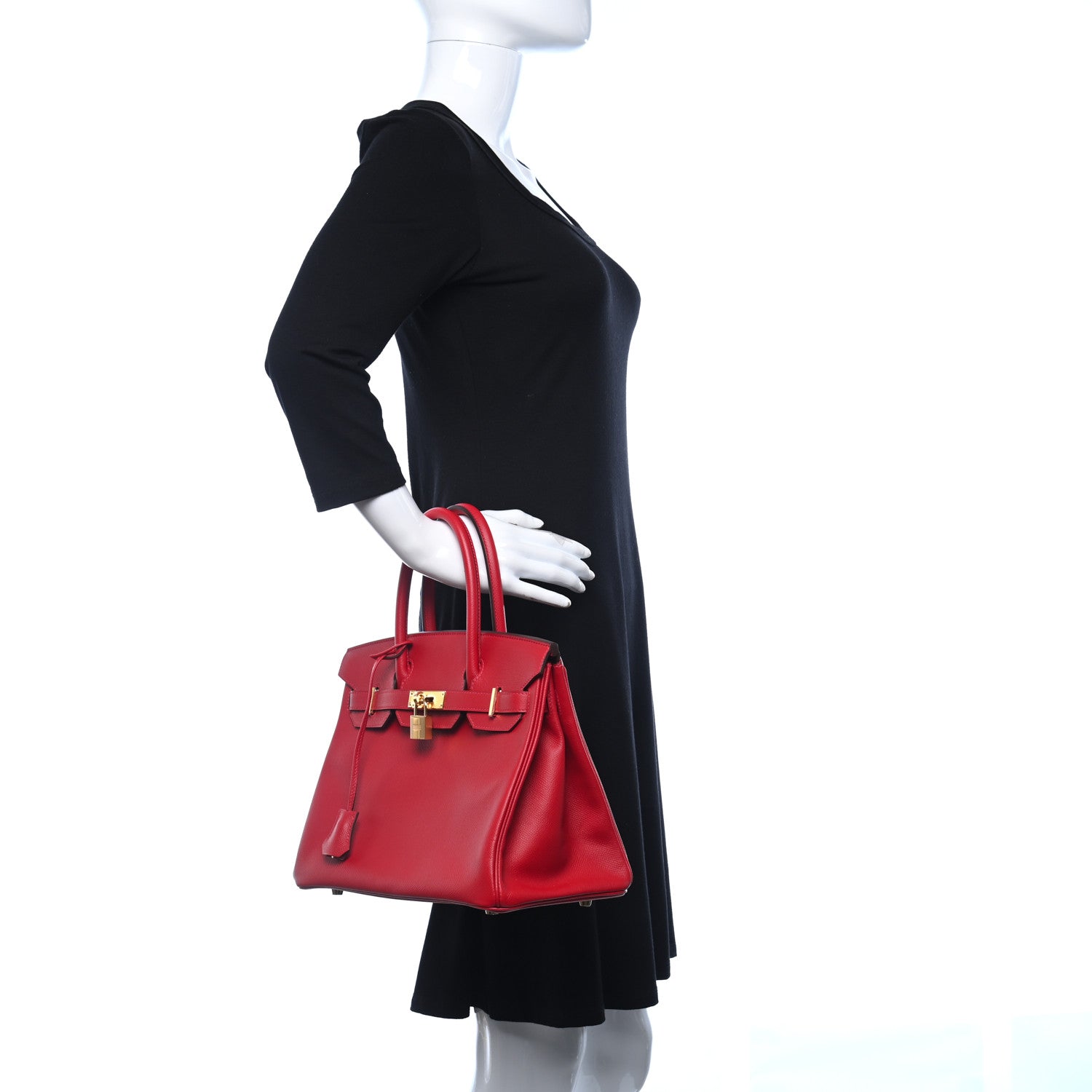 Hermes Epsom Birkin 30 Rouge Casaque 3 of 13