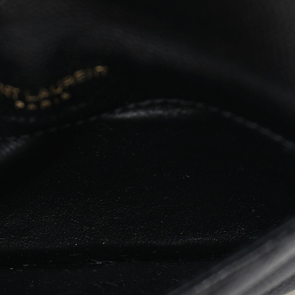 Saint Laurent Grain De Poudre Matelasse Chevron Cassandre Fragments Zippered Card Case Black 5 of 7
