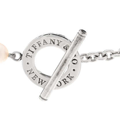 Tiffany Sterling Silver Pearl Strand Toggle Necklace 4 of 5