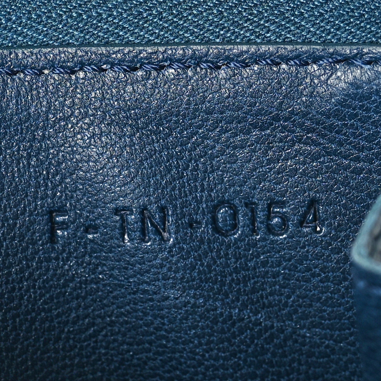 Celine Drummed Calfskin Medium Half Zip Multifunction Wallet Coin Purse Blue 6 of 8