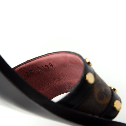 Louis Vuitton Calfskin Monogram Passenger Sandals 37 Black 10 of 10