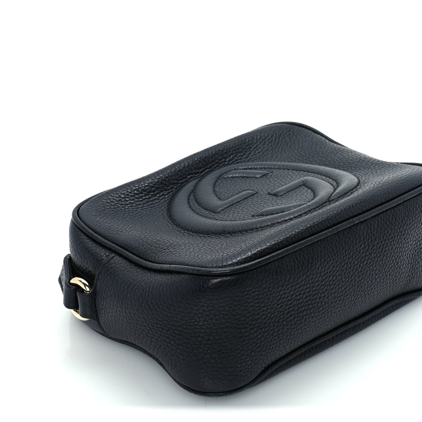 Pebbled Calfskin Small Soho Disco Bag  Black