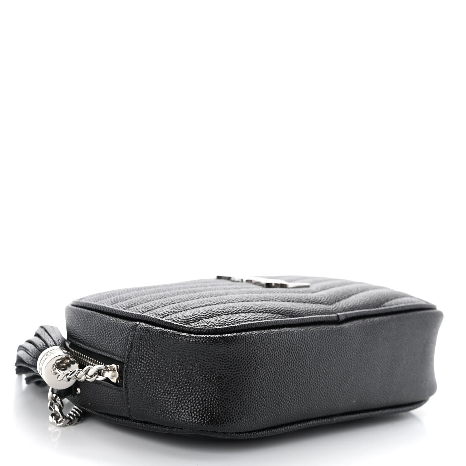 Saint Laurent Grain De Poudre Matelasse Monogram Mini Lou Camera Bag Black 4 of 11