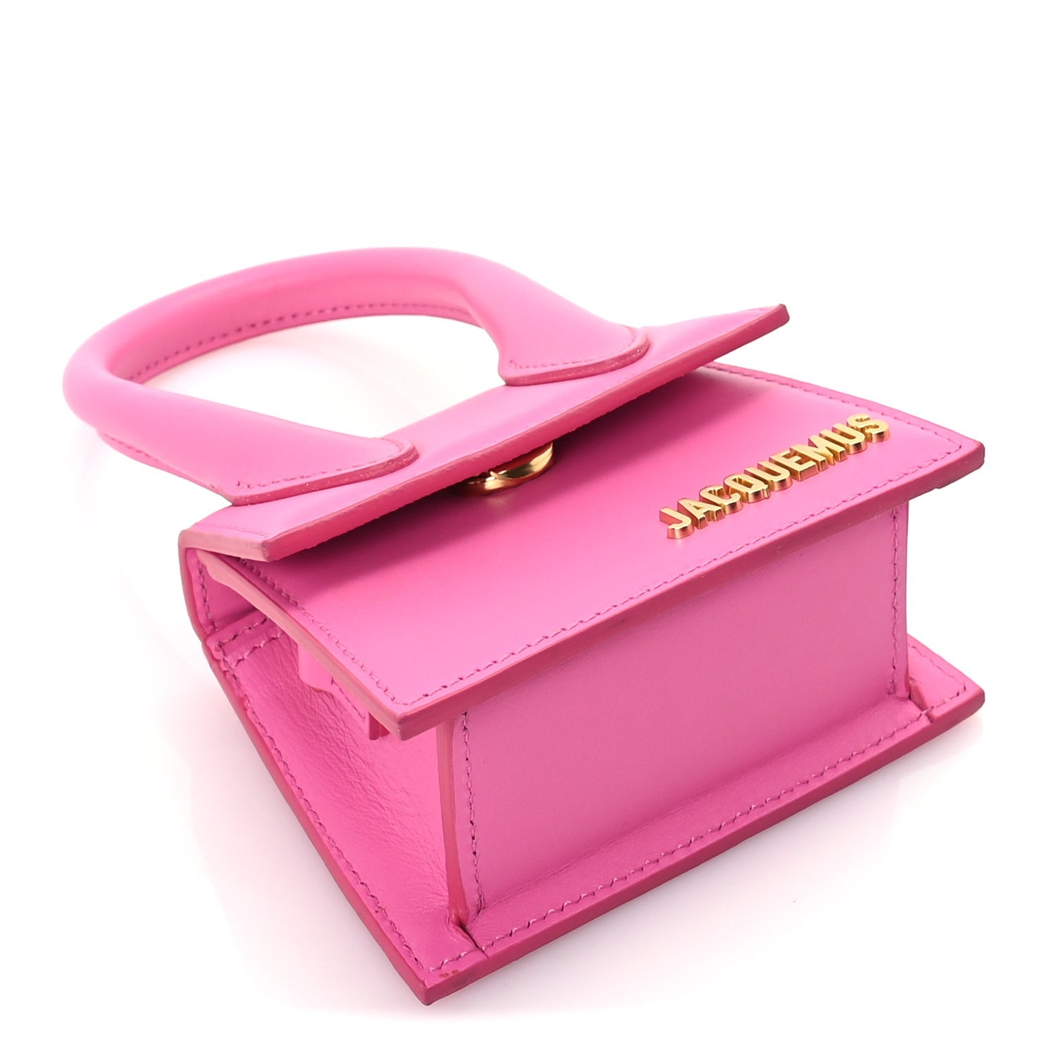 Jacquemus Smooth Calfskin Mini Le Chiquito Neon Pink 3 of 8