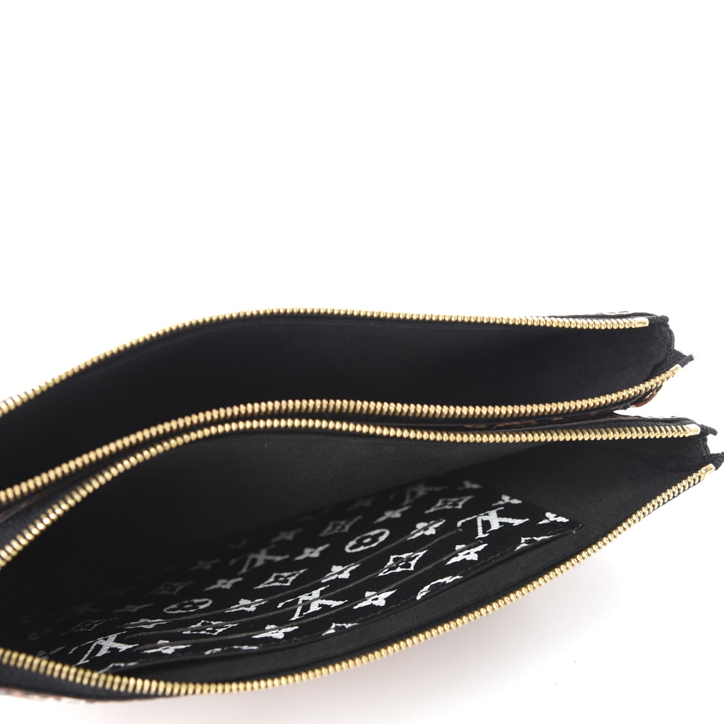 Monogram Giant Jungle Pochette Double Zip Black