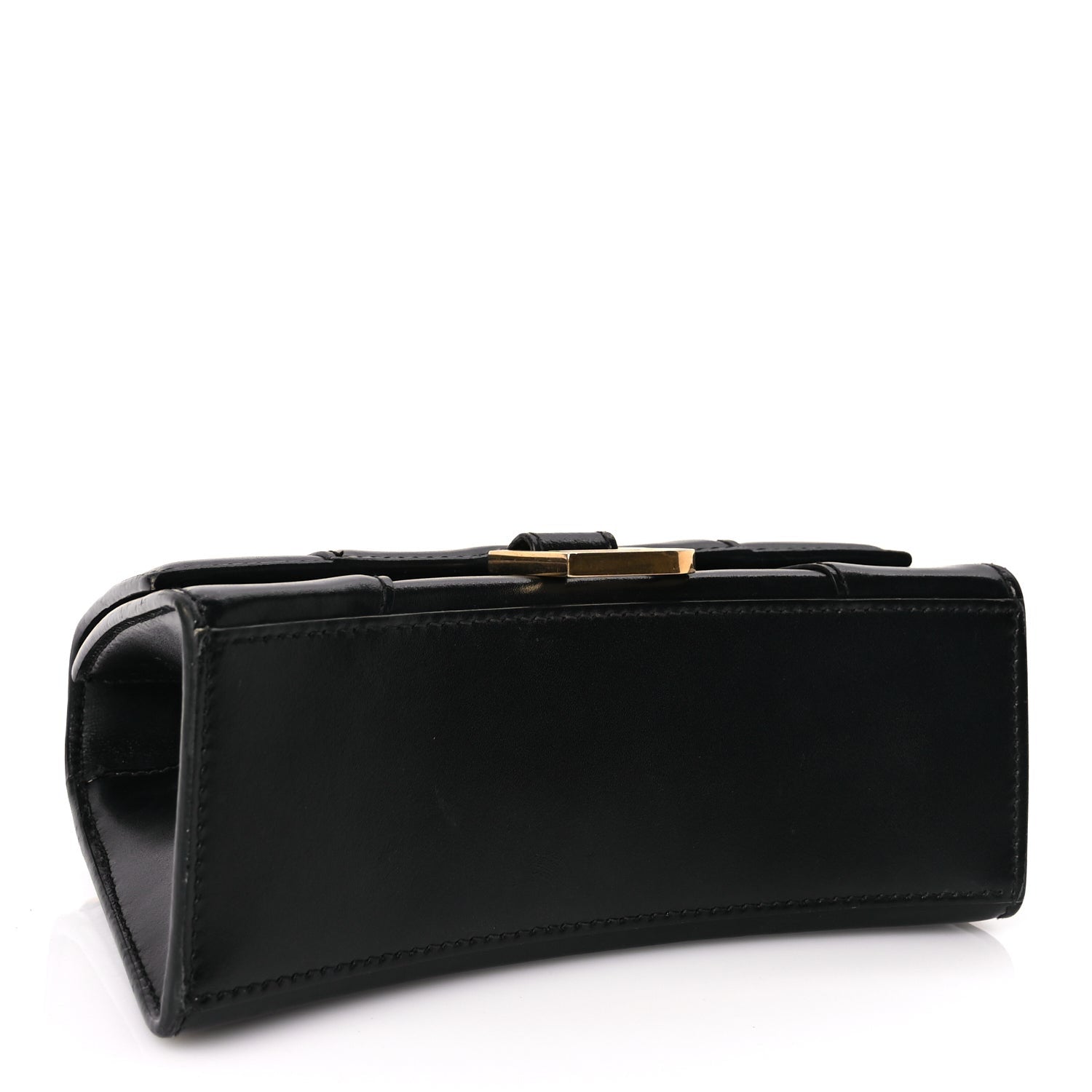 Balenciaga Shiny Box Calfskin Hourglass Top Handle Bag XS Black 3 of 8