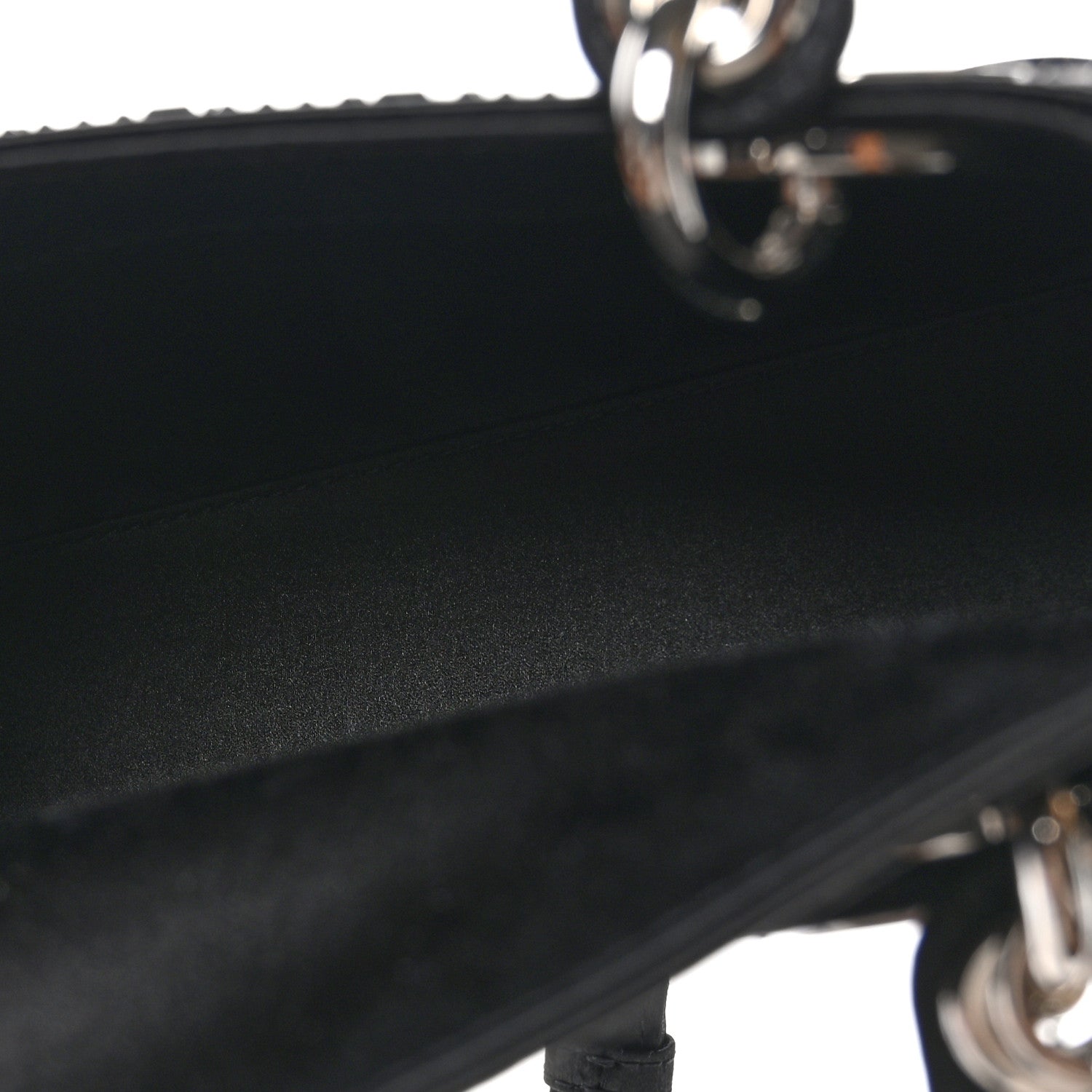 Christian Dior Satin Crystal Cannage Mini Lady Dior Black 5 of 9