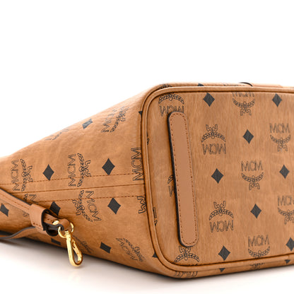 MCM Visetos Small Liz Reversible Shopper Tote Cognac 13 of 17