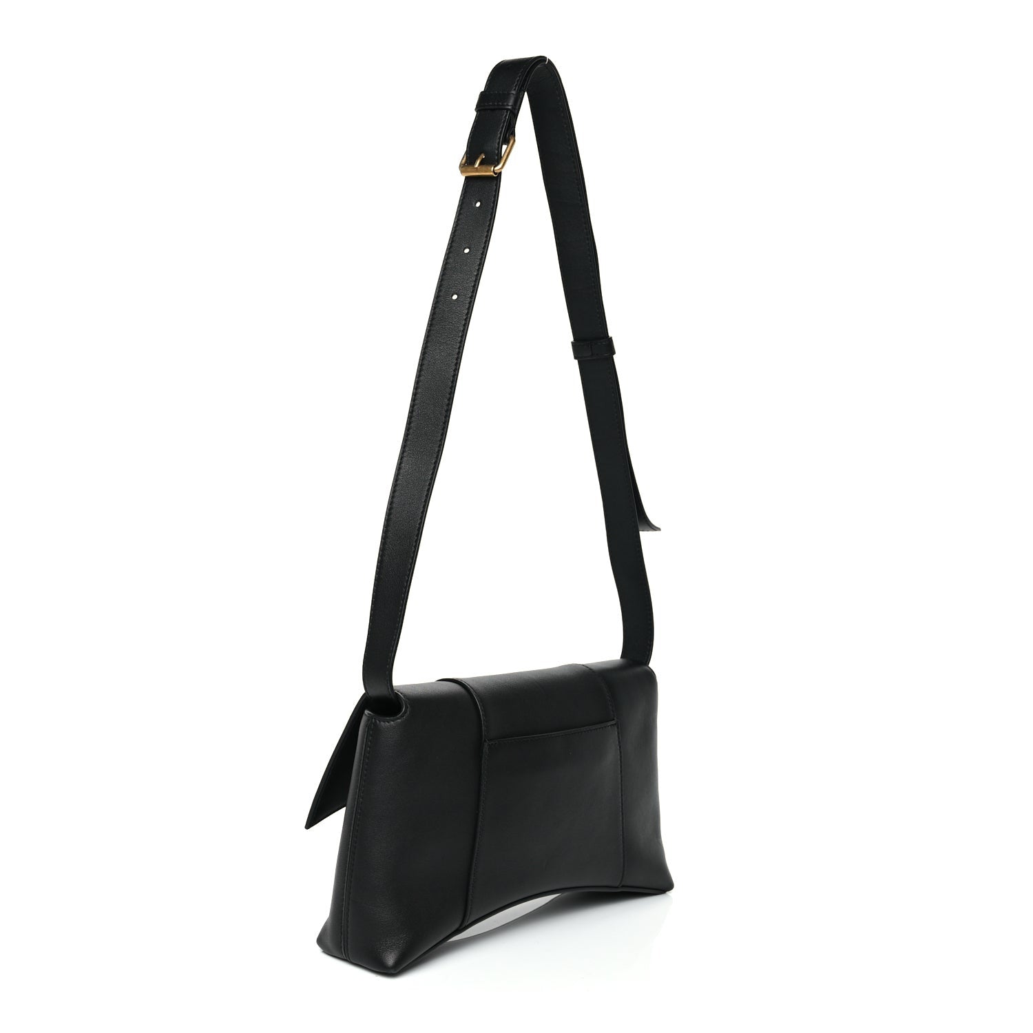 Balenciaga Semi Shiny Smooth Calfskin Small Downtown Shoulder Bag Black 2 of 10
