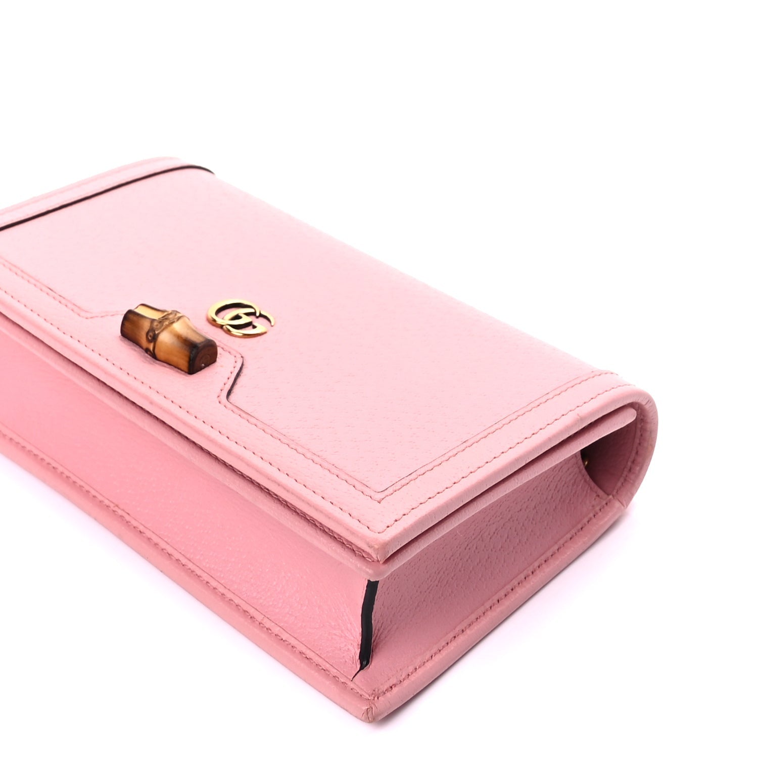 Gucci Textured Dollar Calfskin Mini Diana Chain Bag Wild Rose 8 of 8