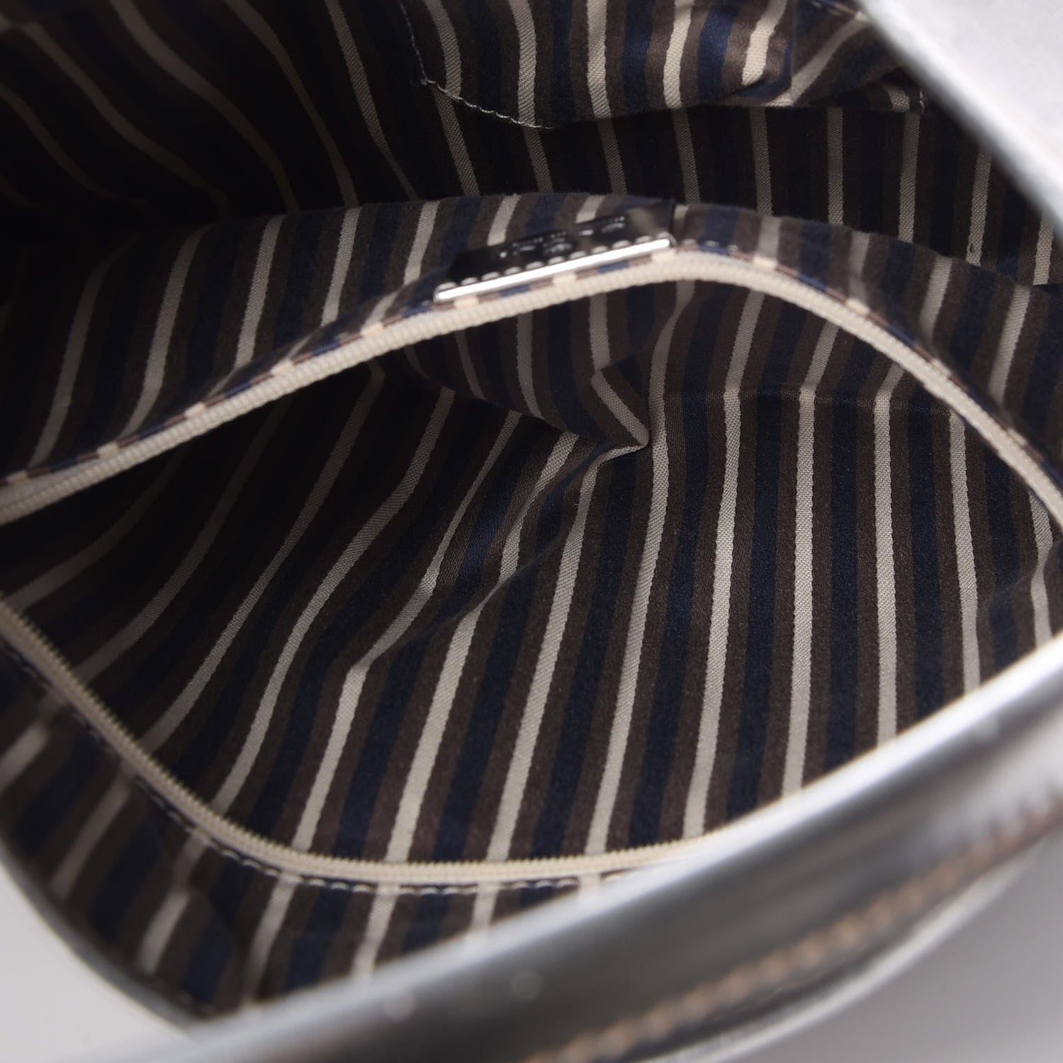 Gucci Metallic Monogram Medium New Britt Hobo Silver 6 of 9