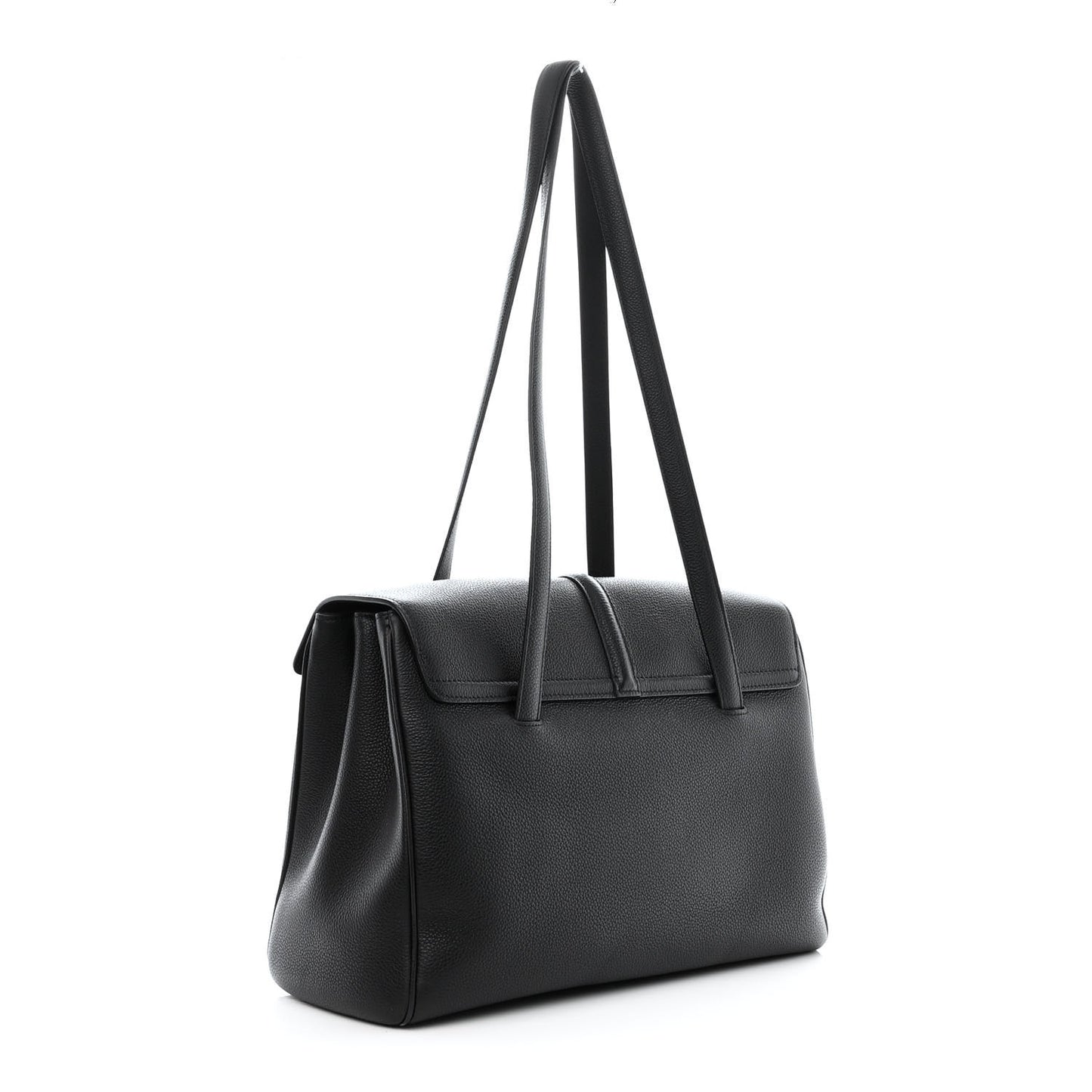 Supple Grained Calfskin Medium Soft 16 Bag Black