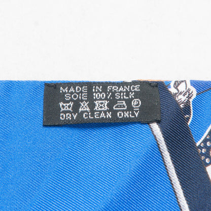 Hermes Silk Carre En Carres Maxi Twilly Marine Klein Brun 4 of 6