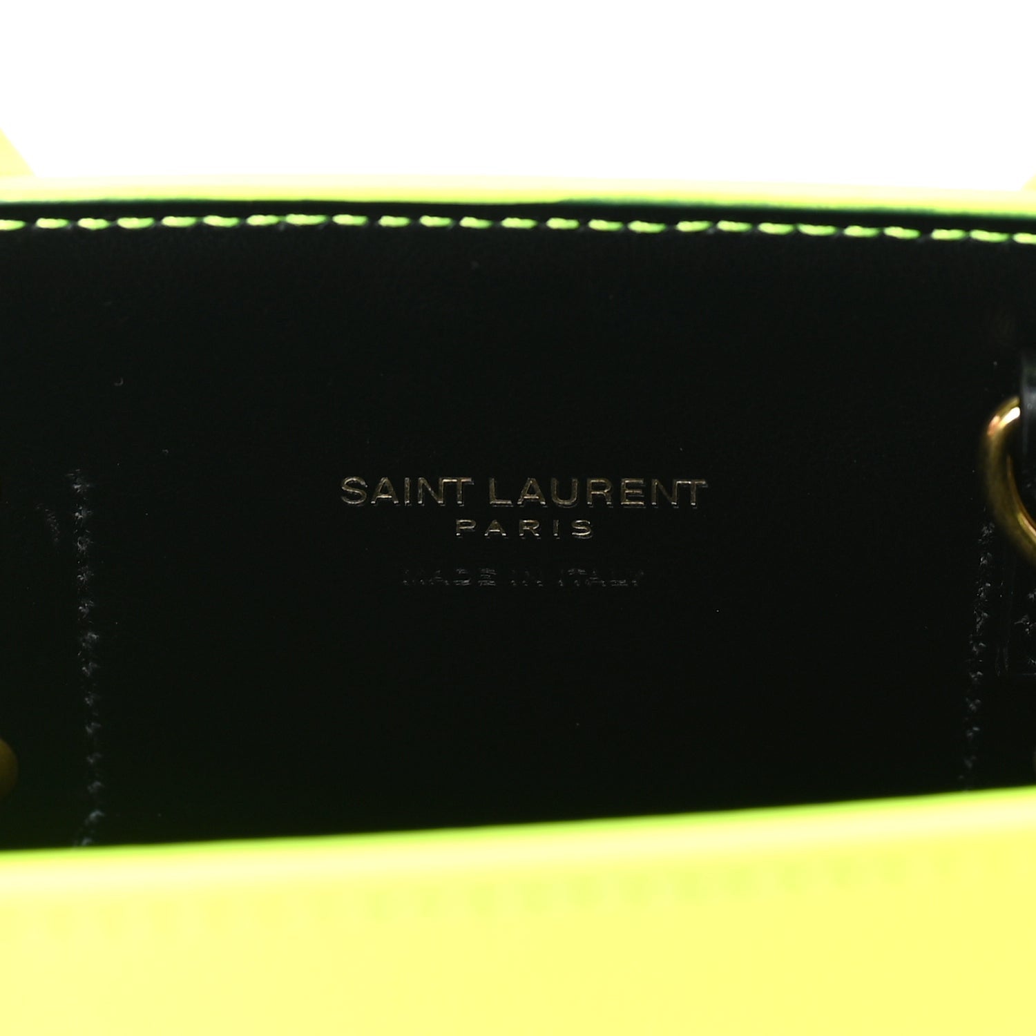 Saint Laurent Calfskin Nano Sac De Jour Neon Yellow 5 of 7