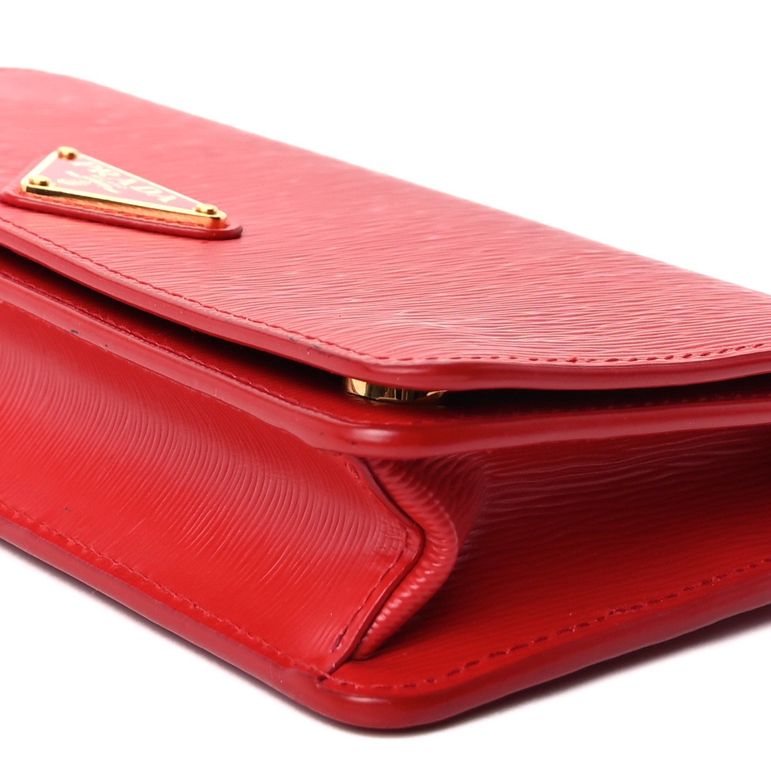 Prada Vitello Move Triangle Logo Mini Crossbody Bag  Lacca 7 of 8