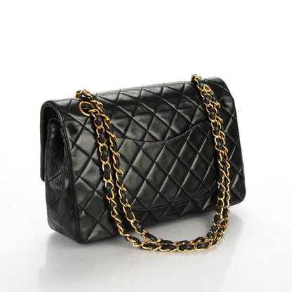 Chanel Lambskin Quilted Medium Double Flap Black 3 of 7
