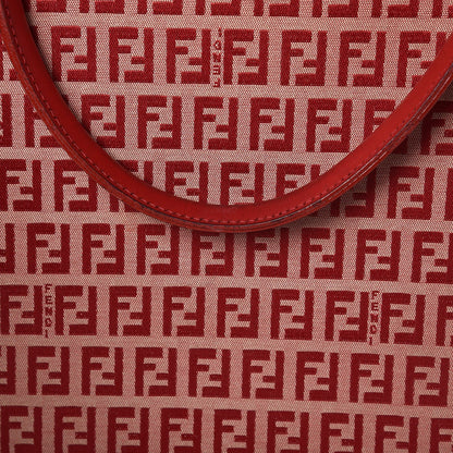 Fendi Zucchino Briefcase Tote Red 13 of 22