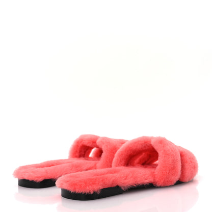 Hermes Woolskin Oran Sandals 39 Rose Du Desert 5 of 9