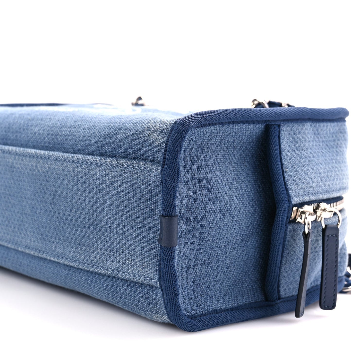 Canvas Deauville Small Bowling Bag Blue
