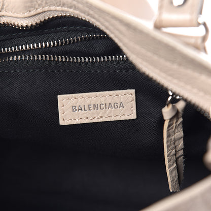 Balenciaga Agneau Classic Silver Hardware Mini City Logo Strap Beige Tapioca 8 of 11