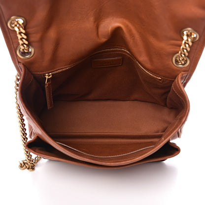 Saint Laurent Calfskin Monogram Medium Niki Chain Satchel Cognac 5 of 19
