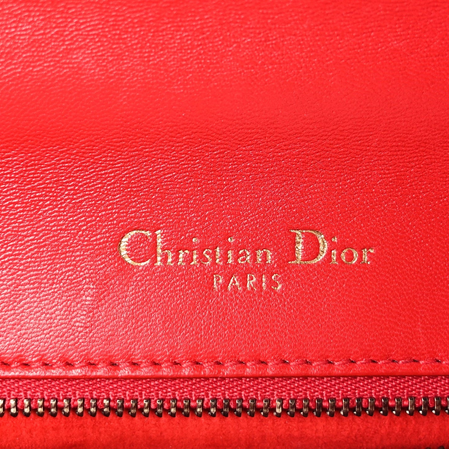 Calfskin Studded Medium Diorama Flap Bag Red