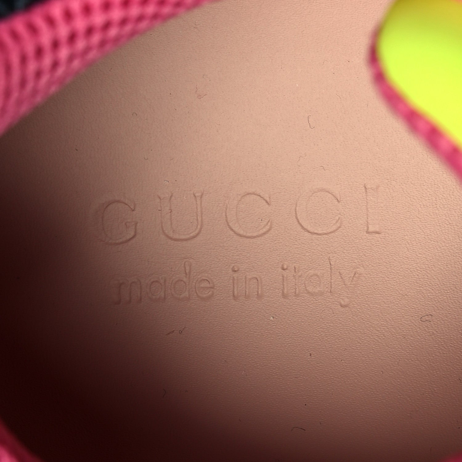 Gucci X SEGA Mesh Technical Canvas Calfskin Reflective Mens Flashtrek Sneakers 10.5 Neon Yellow Lotus 7 of 8