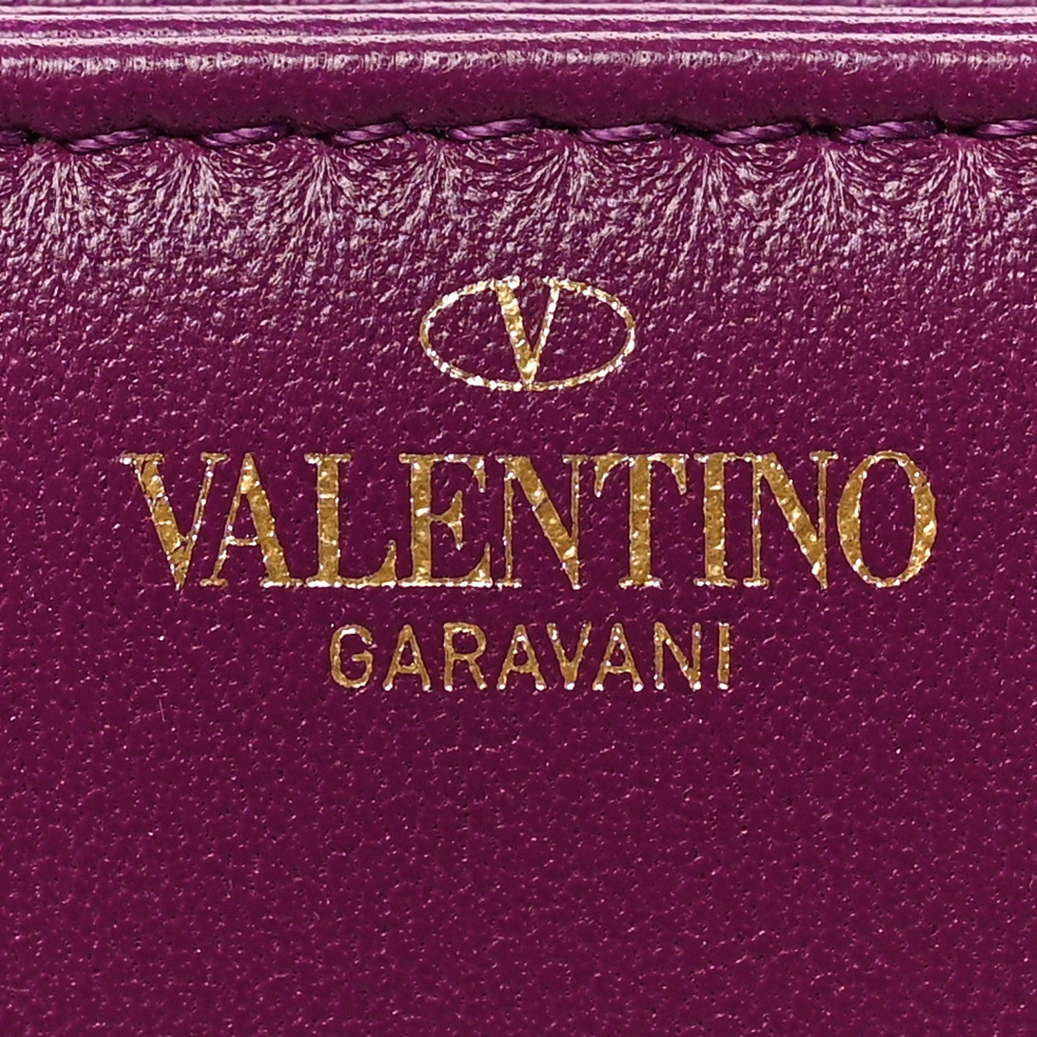 Valentino Garavani Nappa One Stud Chain Clutch Prune 6 of 8