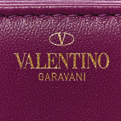 Valentino Garavani Nappa One Stud Chain Clutch Prune 6 of 8