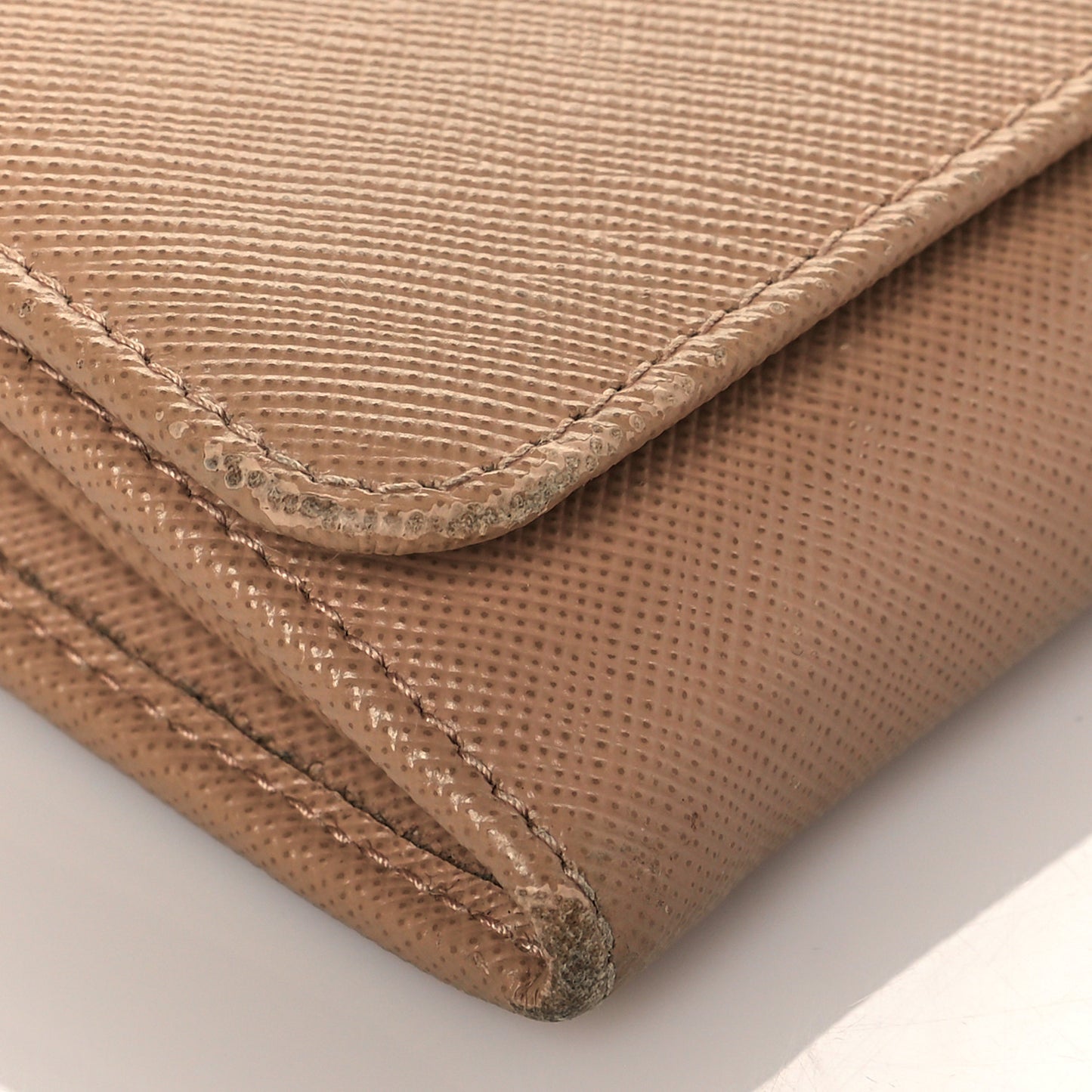 Saffiano Metal Continental Flap Wallet Cammeo