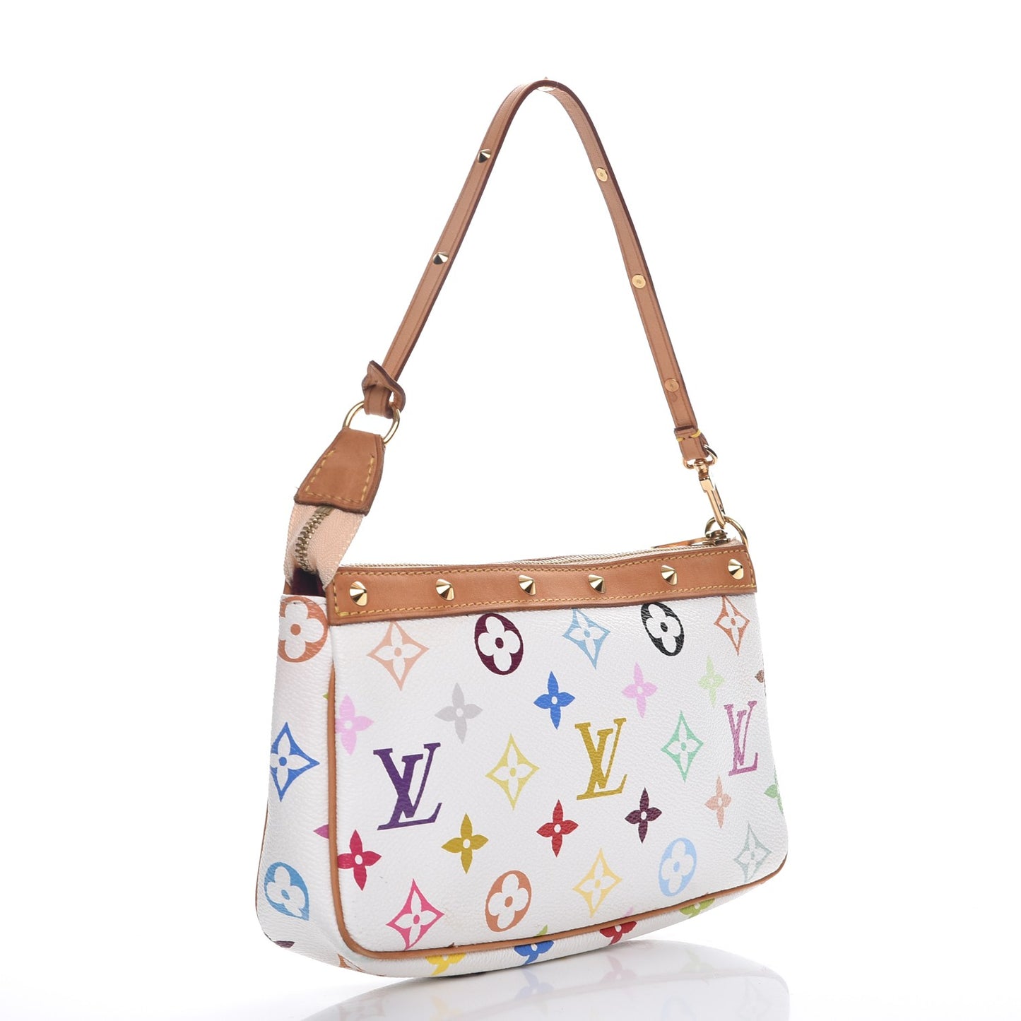 Monogram Multicolor Pochette Accessories White