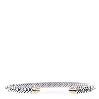 David Yurman Sterling Silver 14K Yellow Gold 5mm Cable Classics Bracelet 1 of 6